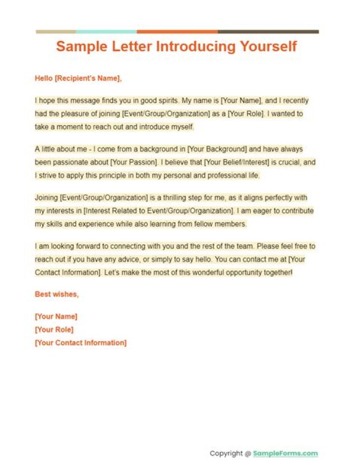 How do you write a letter introducing myself for a job?