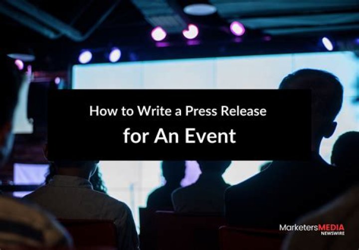 How do you write a press release for an event?