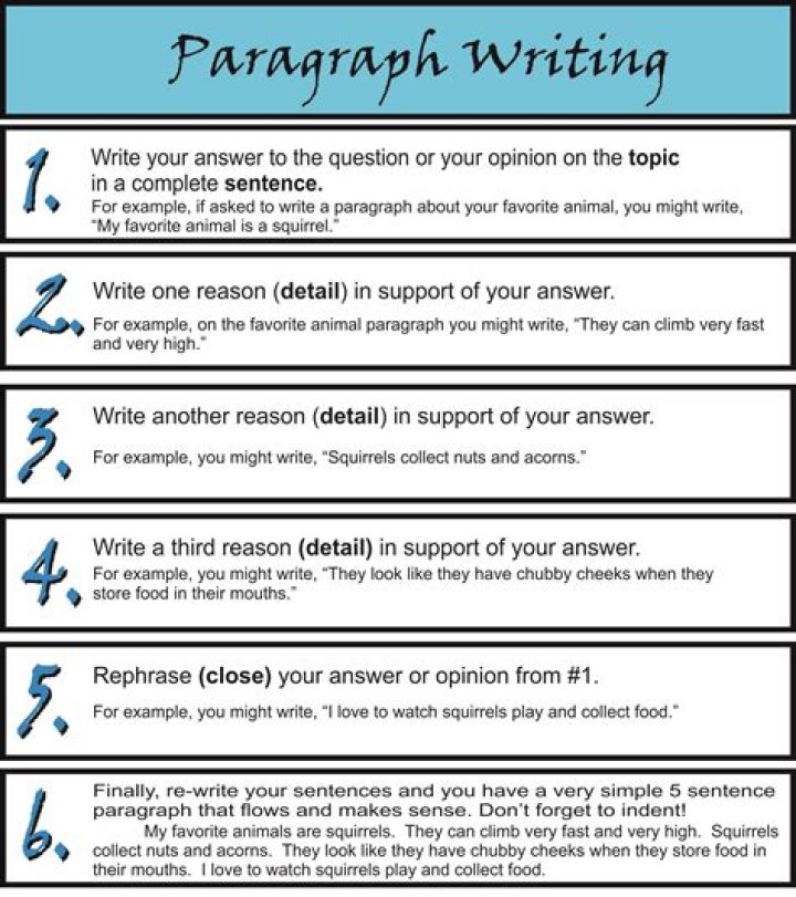 How do you write an 8 sentence paragraph?