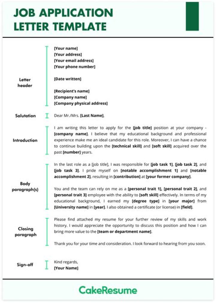How do you write an application letter for a resume?