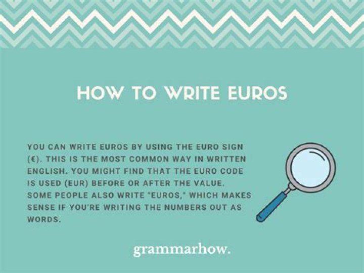 How do you write euros in French?