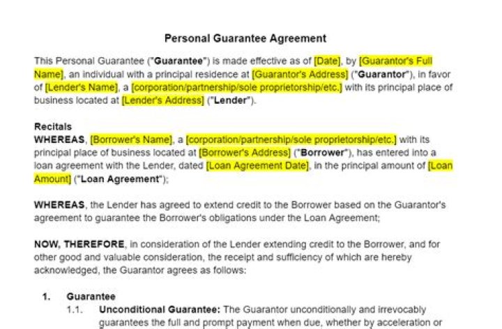 How enforceable is a personal guarantee?