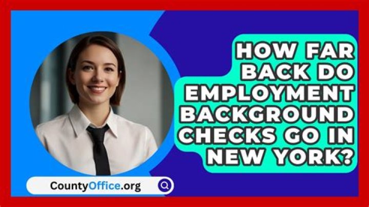 How far back do employment background?