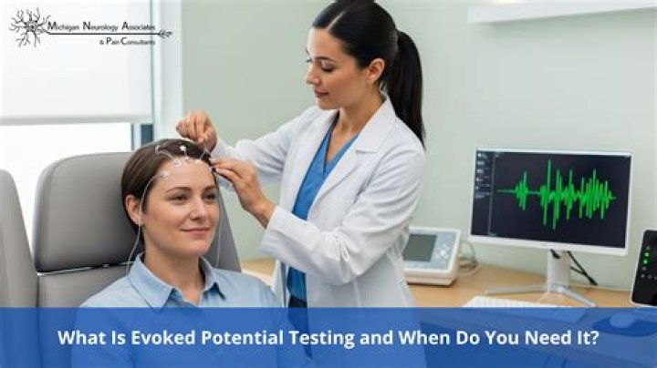 How is an evoked potential test performed?