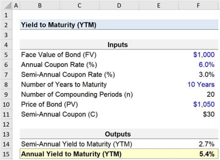 How is semi-annual yield to maturity calculated?