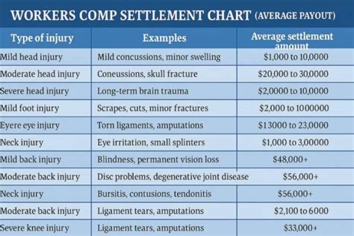 How is workers comp settlement figure?