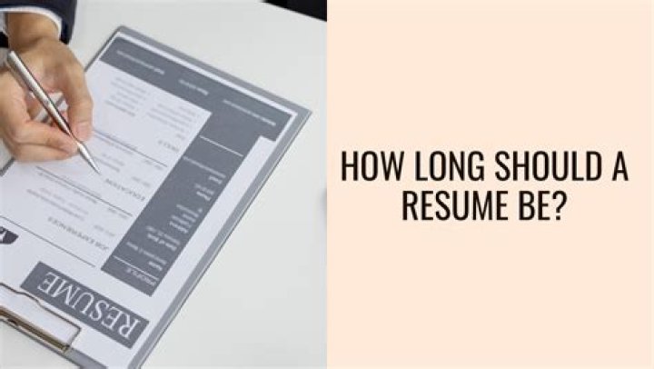 How long should a typical resume be?