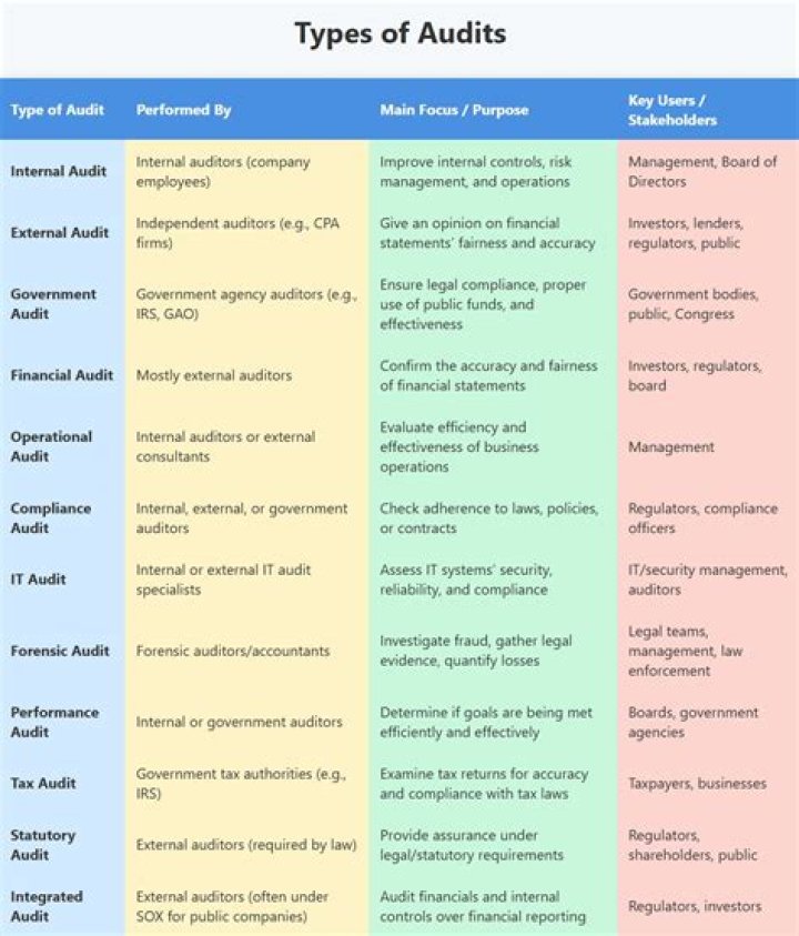How many types of accounting audits are there?