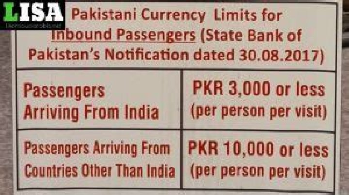 How much cash can I carry from Pakistan?