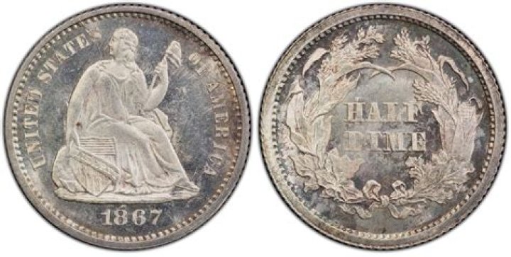 How much is a 1867 half dollar worth?