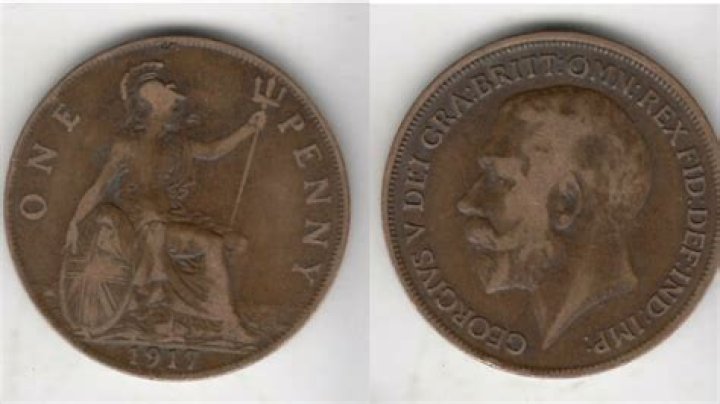 How much is a 1917 Georgivs penny worth?