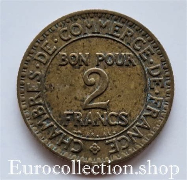 How much is a 1923 2 francs coin worth?
