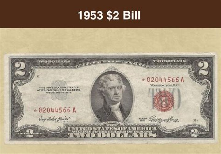 How much is a 2 bill with red ink worth?