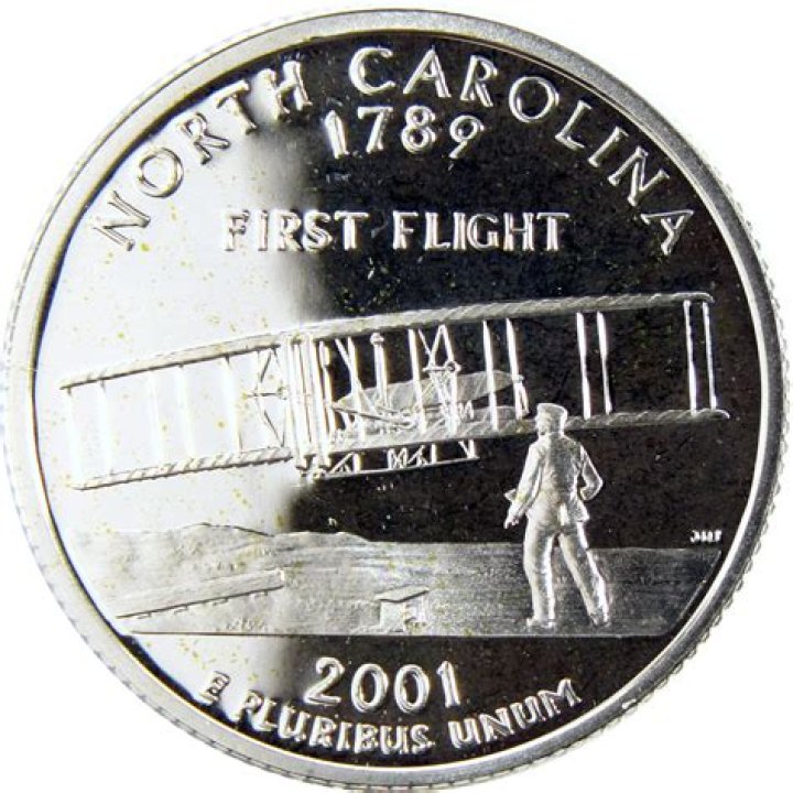 How much is a 2001 North Carolina gold quarter worth?
