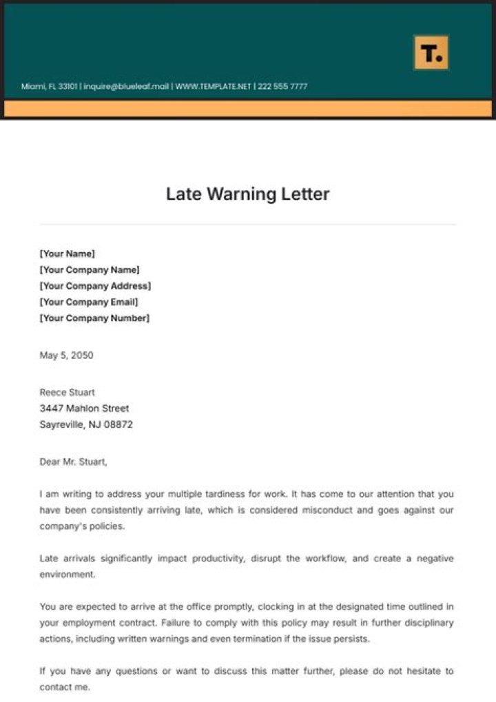 How to write a warning letter to employee for absenteeism?