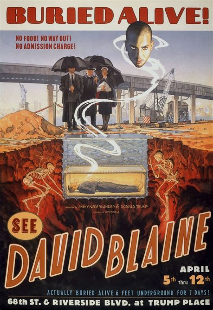 How was David Blaine buried alive?