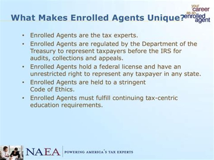 How would you describe an enrolled agent?