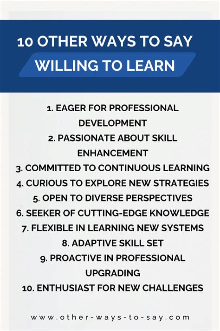 How would you describe willingness to learn?