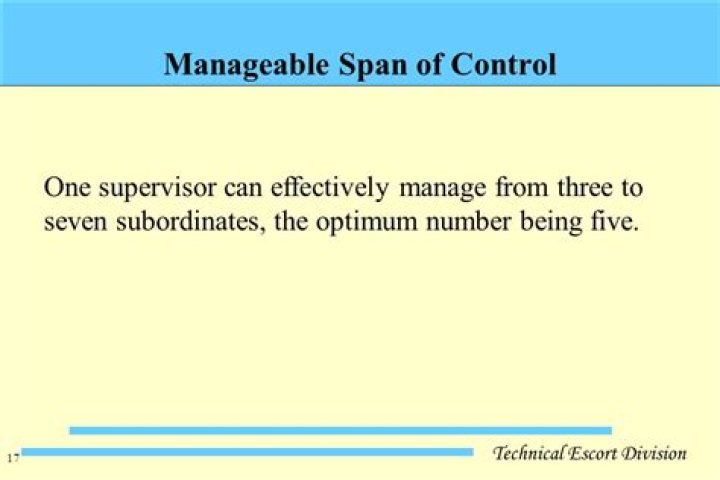 Is 100 manageable span of control refers to?
