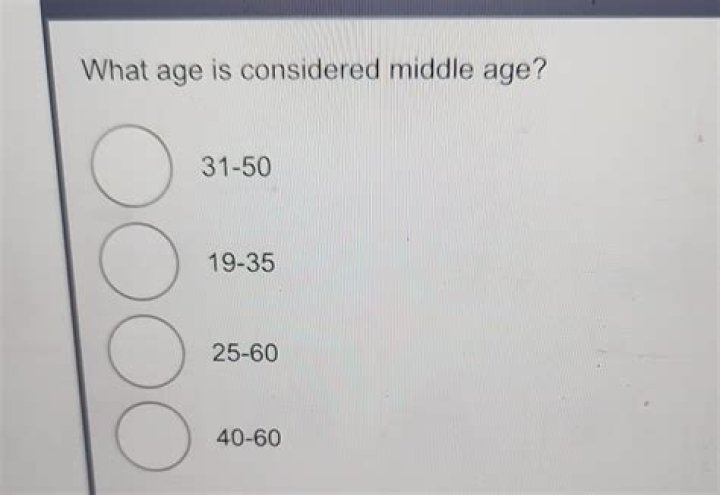 Is 35 considered middle age?