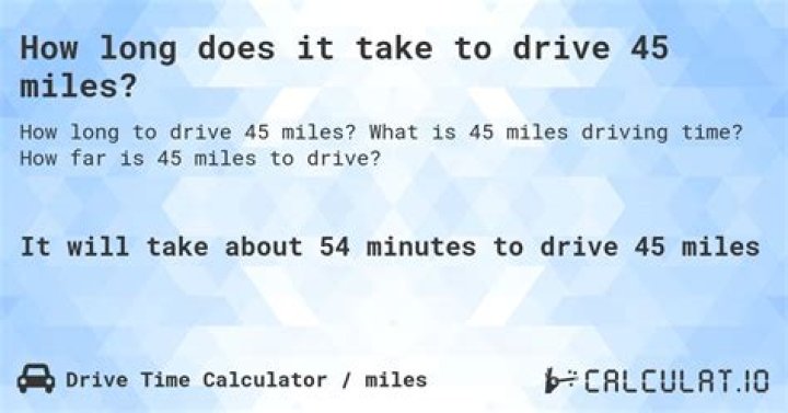 Is 45 miles too far to commute for work?
