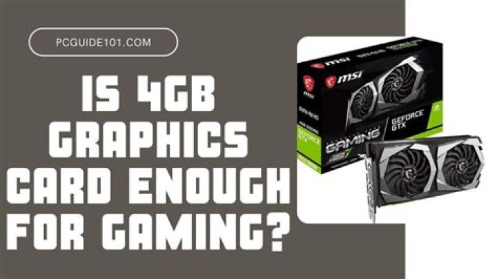 Is 4GB graphics card enough for gaming?