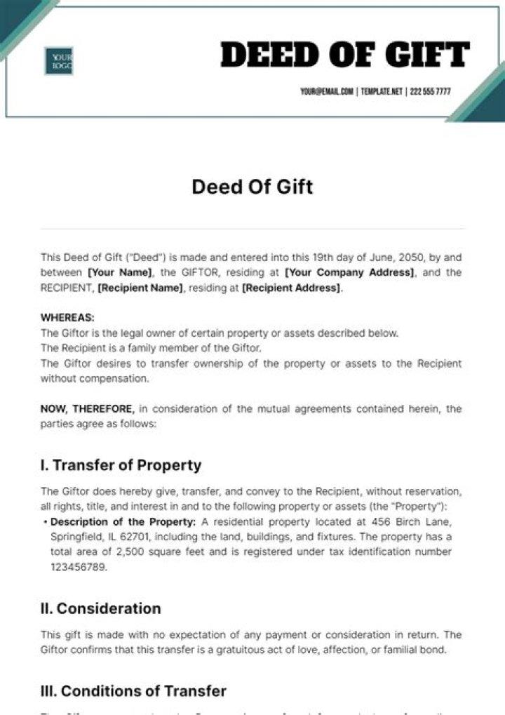Is a deed of gift enforceable?