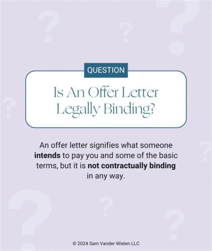 Is a signed job offer legally binding?