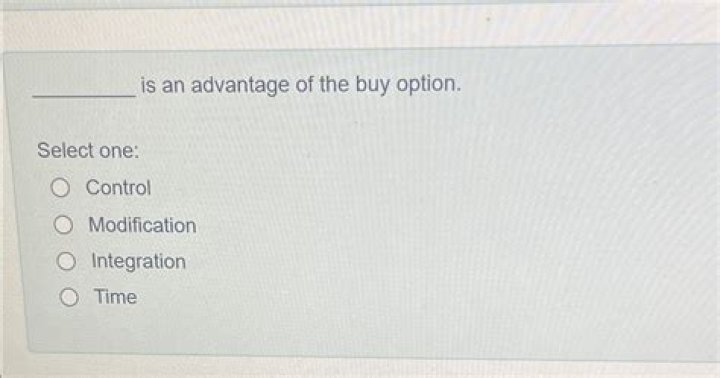 Is an advantage of the buy option?