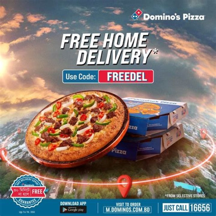 Is Dominos free after a certain time?