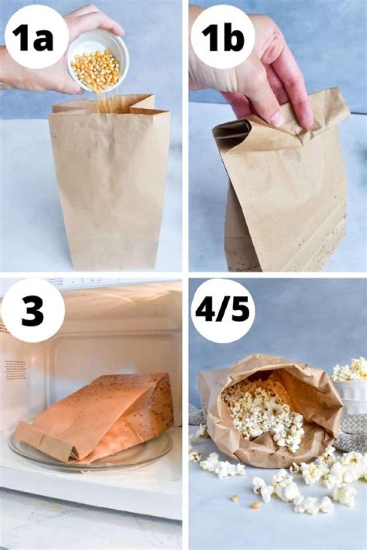 Is it safe to pop popcorn in a brown paper bag in the microwave?