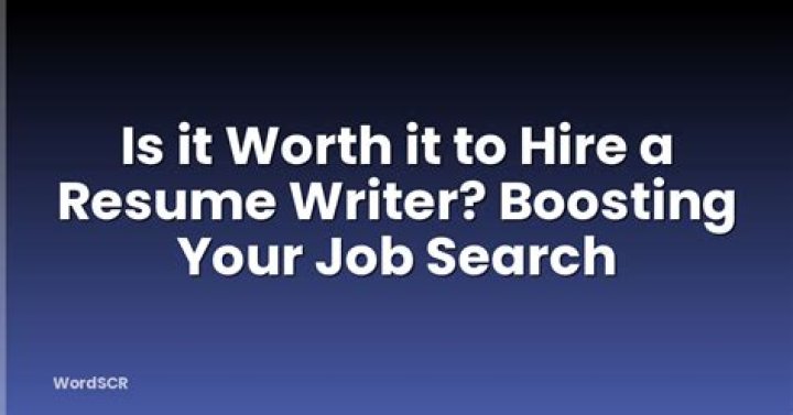 Is it worth it to hire a resume writer?