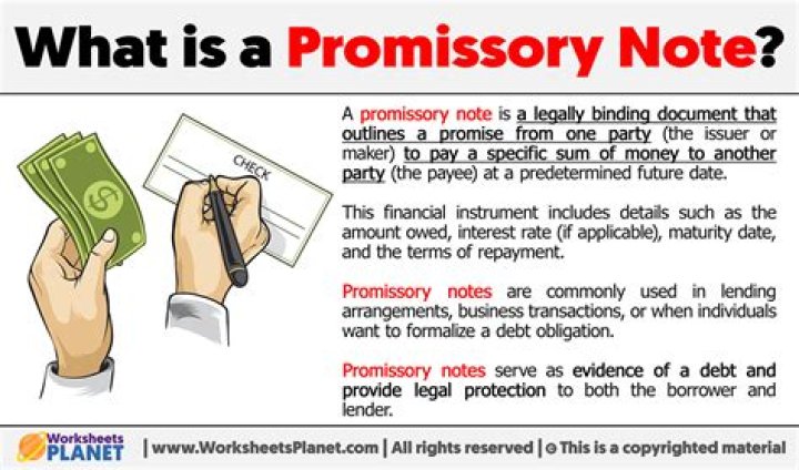 Is promissory note written by debtor?