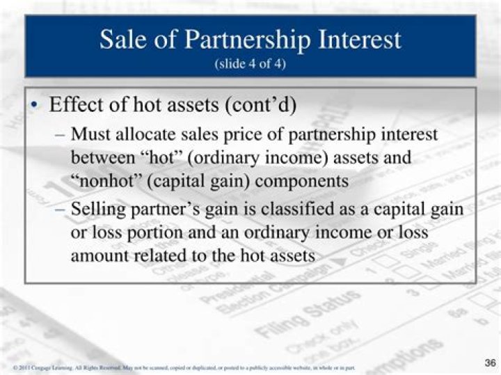 Is sale of partnership interest passive income?