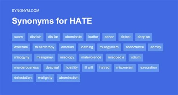 What's a fancy word for hate?
