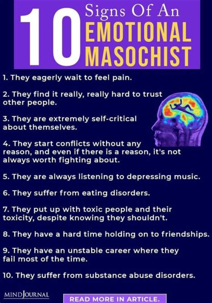 What's an emotional masochist?