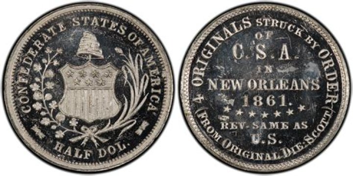 What are 1861 Confederate half dollars worth?