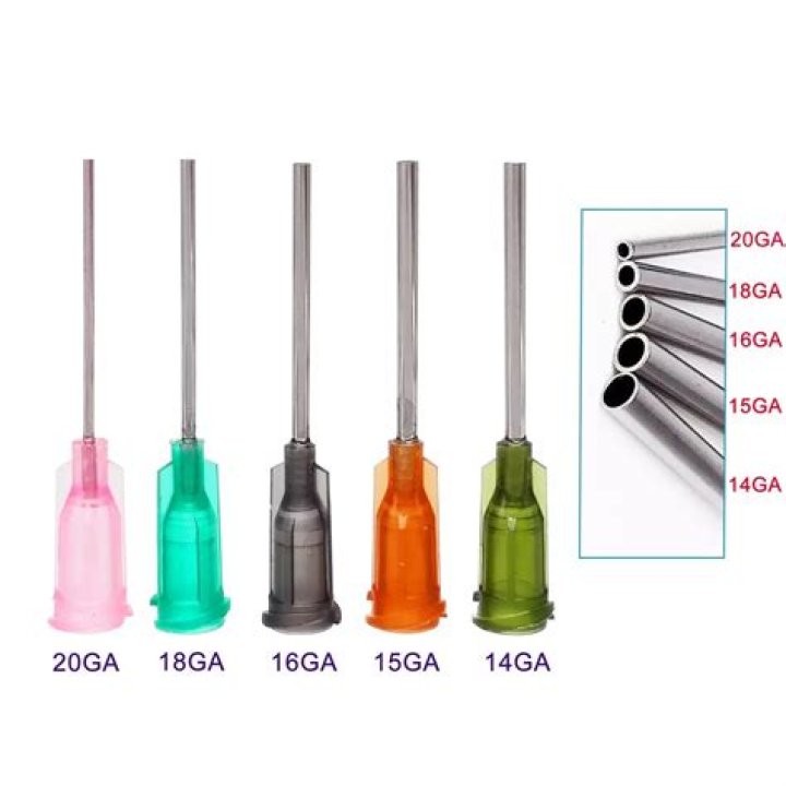 What are 20 gauge needles used for?