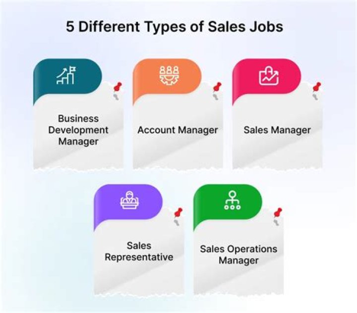 What are 3 different types of sales jobs that might be of interest to you?