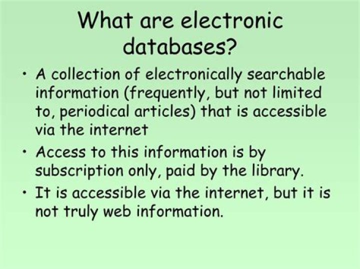 What are electronic databases?