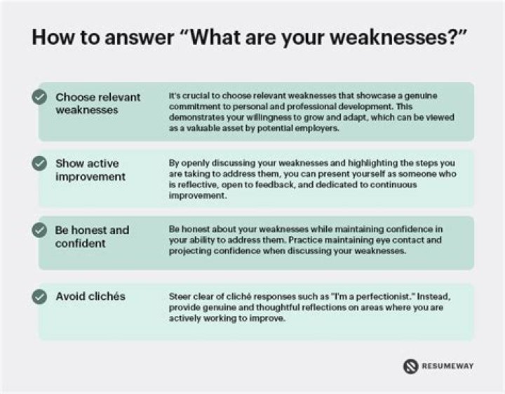 What are good weaknesses to have when applying for a job?