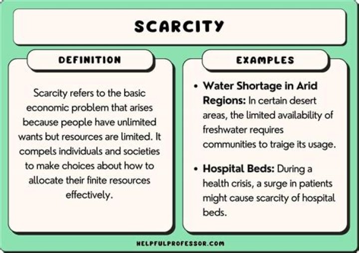 What are some examples of scarce resources?
