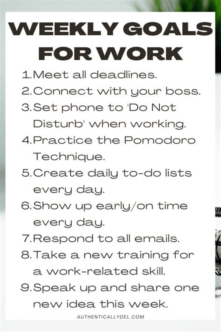 What are some goals for a bakery?