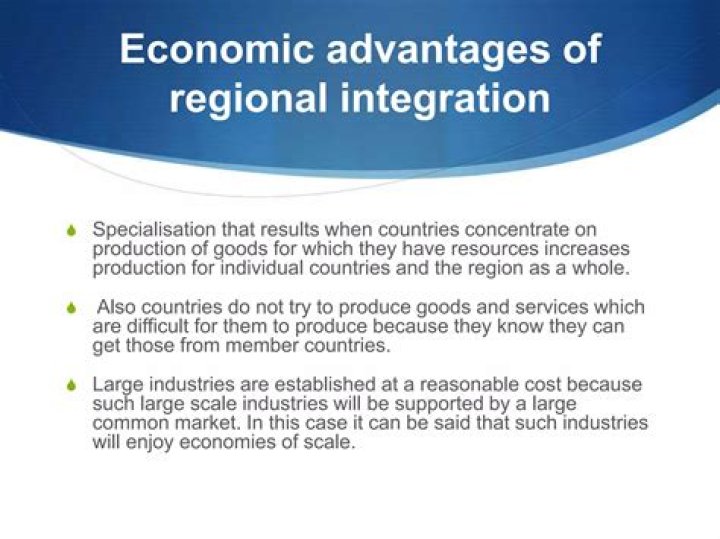 What are some of the benefits of regional integration?