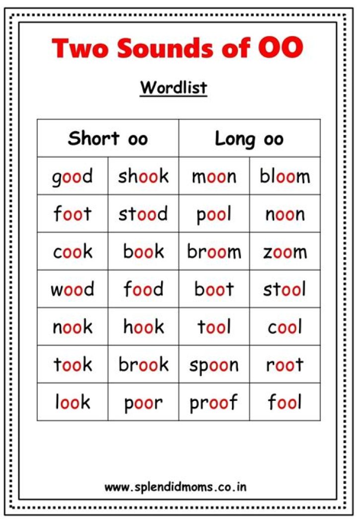 What are the 2 OO sounds?