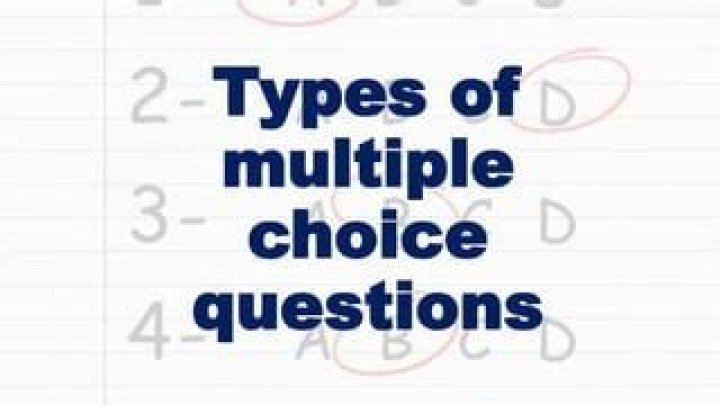 What are the different types of multiple choice questions?