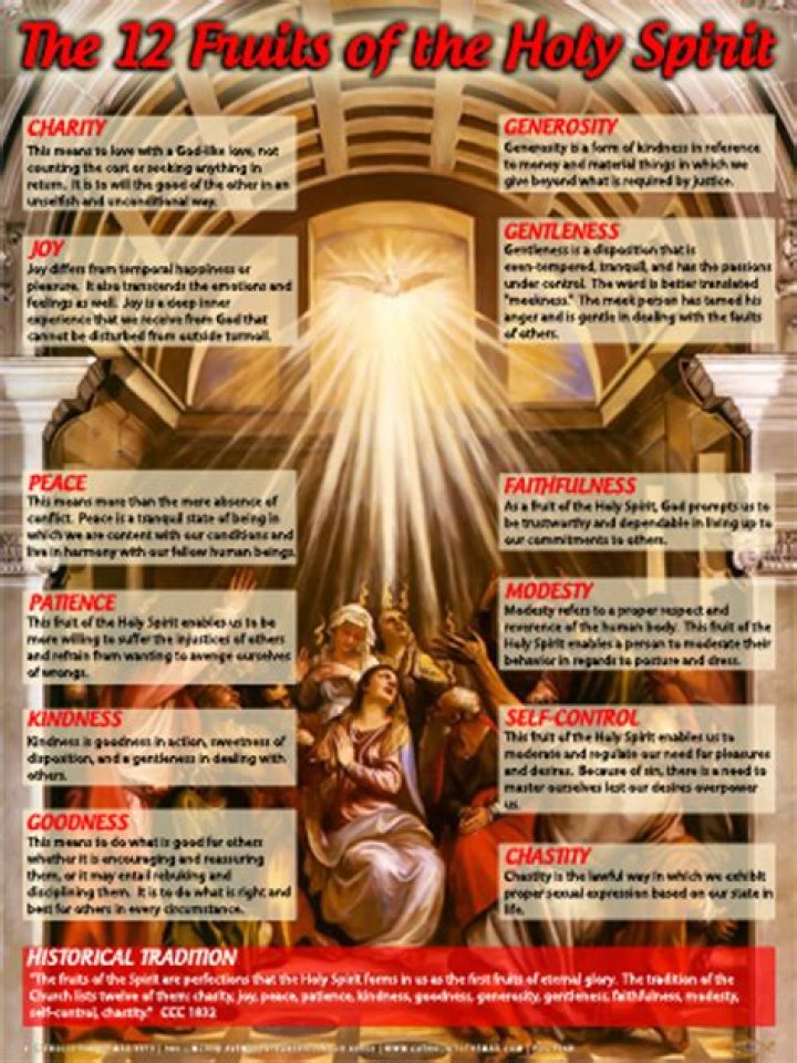 What are the fruits of the Holy Spirit Catholic?
