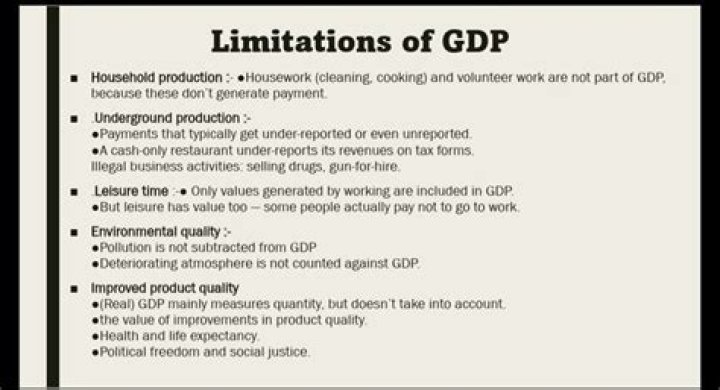 What are the limitations of GDP figures?