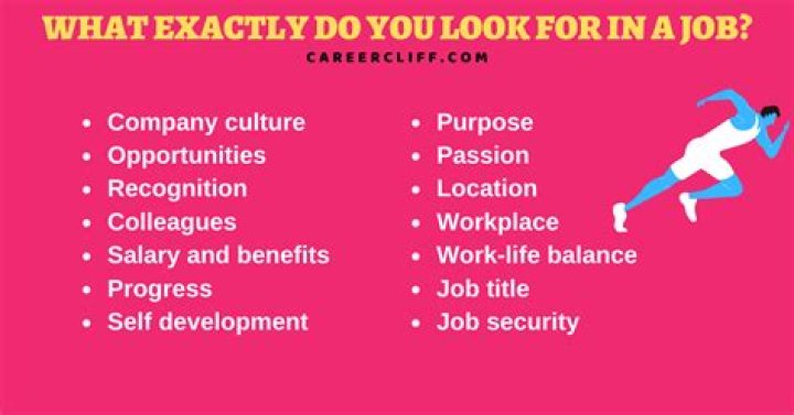 What are the most important considerations when choosing a job?