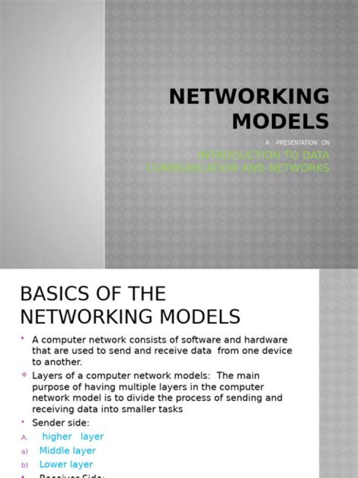 What are the networking models explain?